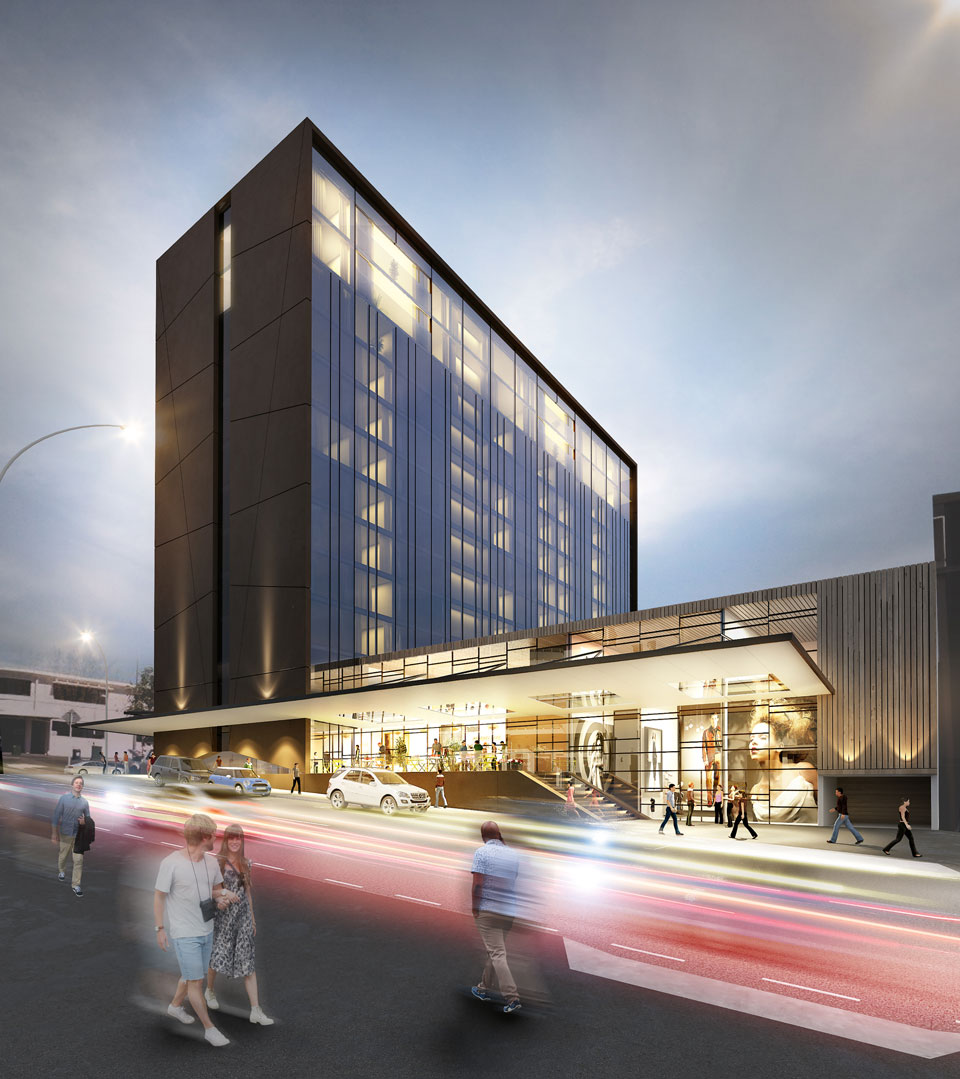 Artistic rendering of Spring Street Hotel, Tauranga CBD